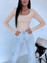 PUSH-UP top "OPULENCE VD73" - BEIGE